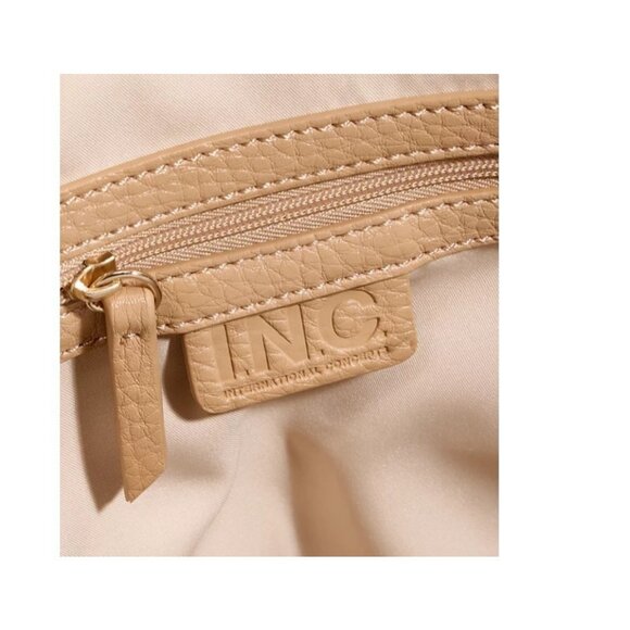 INC International Concepts Zoiey chain strap women's XL tote bag -English Walnut - Picture 5 of 8